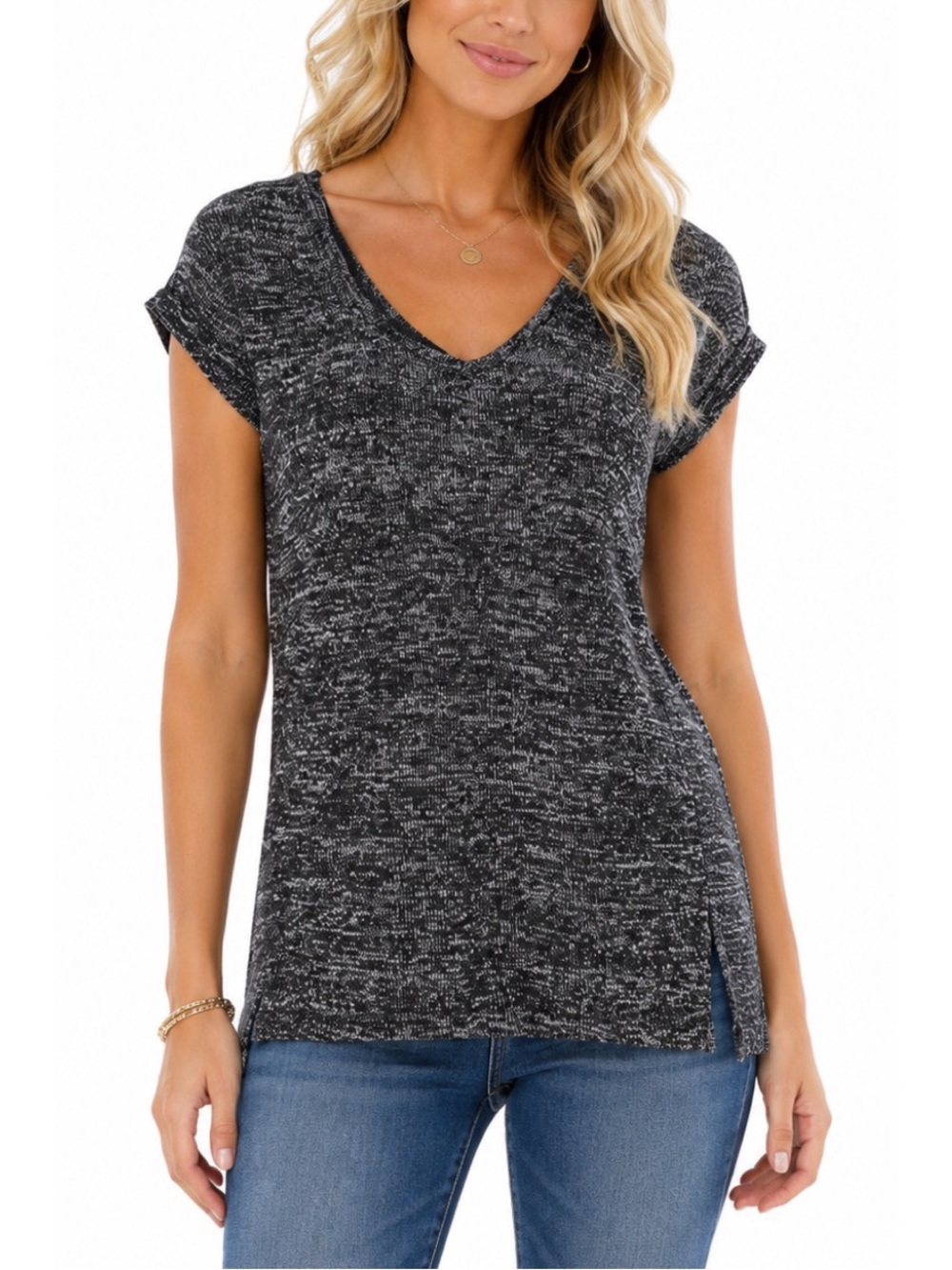 Derek Heart dark grey tee
